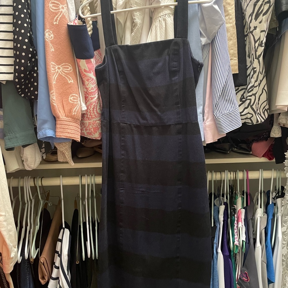 Banana Republic Black Sheath Midi Dress